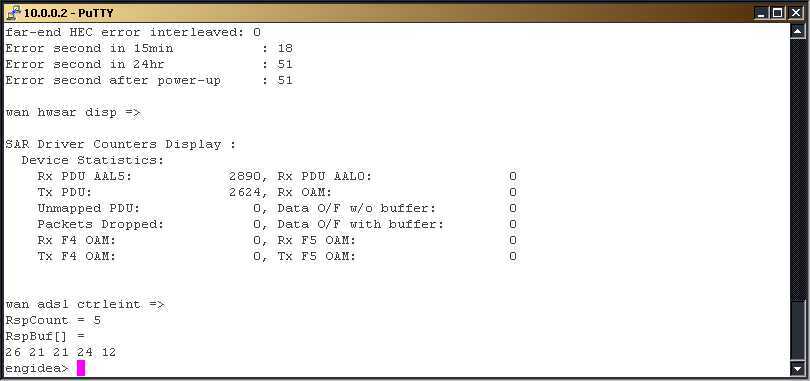 hardware Statistics for my DASL router