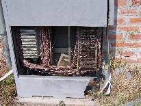 Scatola derivazione rotta